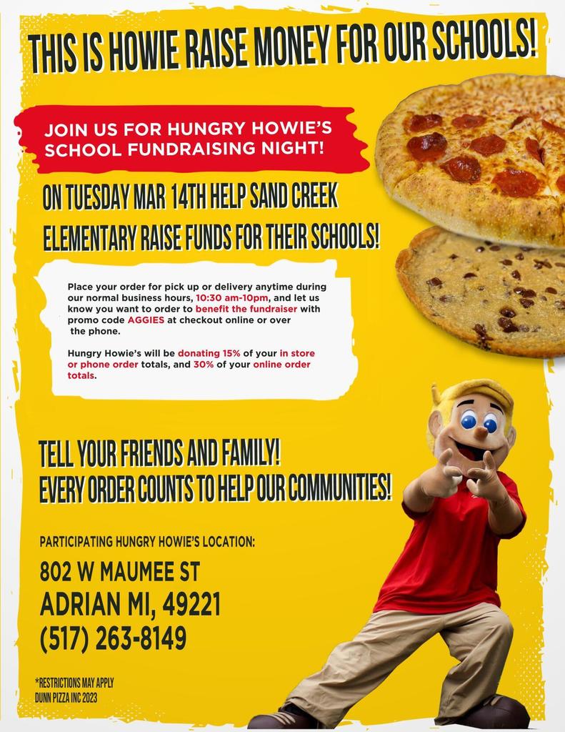 Hungry Howie's Fundraiser